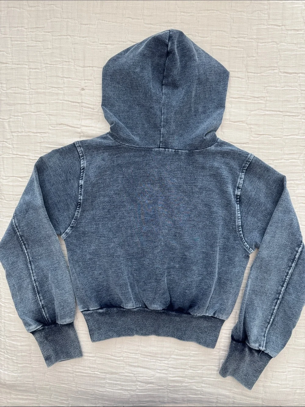 Splendid NWT Girls 2 Pc Washed Hoodie Sweatshirt/Cargo Pant- Denim, Size 7
